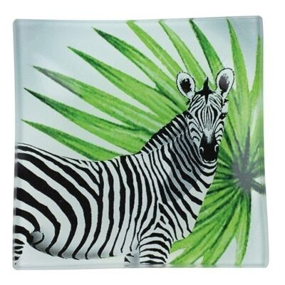 Plate zebra 10 x 10 cm PU 12