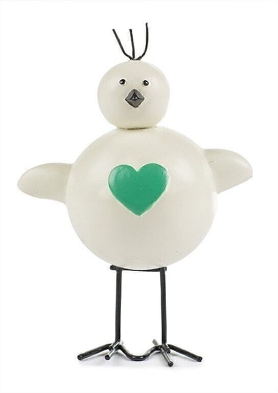 Huhn grünes Herz 10 cm VE 6