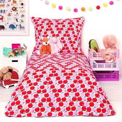 Ropa de cama manzana / rojo rosa - talla infantil