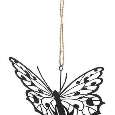 Pendant butterfly black 12 cm PU 12