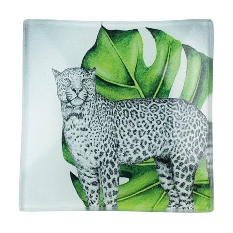 Piatto leopardo 10 x 10 cm PU 12