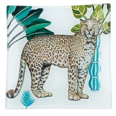 Plato leopardo 15x15 cm PU 12