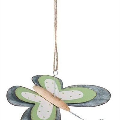 Pendentif papillon vert 13 cm UE 6