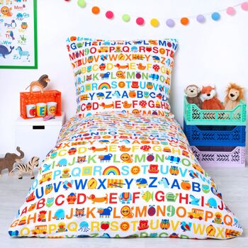 Linge de lit enfant ABC arc-en-ciel - taille standard 1
