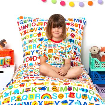Linge de lit enfant ABC arc-en-ciel - taille standard 2