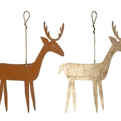 Trailer reindeer 2 sort. 19 cm PU 12