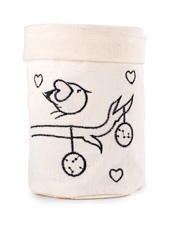 Teelichthalter mit Vogel 14/ø8 cm VE 6