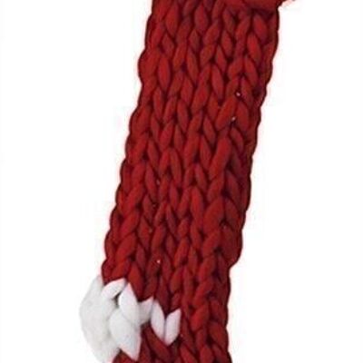 Red knitted boots 48 cm VE 8