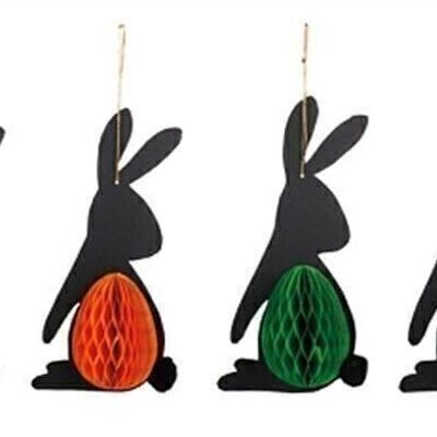 Pendant rabbit with egg 6 sort. 23 cm PU 24