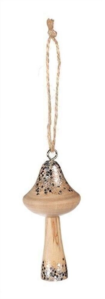 Pendentif champignon 8 cm paillettes VE 24