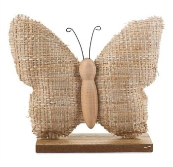 Papillon sur socle en bois 16 cm VE 12 1