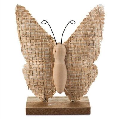 Butterfly on wooden base 14 cm VE 12