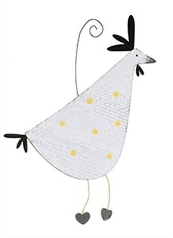 Pendentif poulet jaune 35 cm UE 12