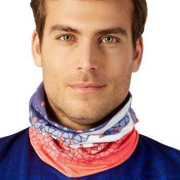 Foulard unisexe rose et bleu 1