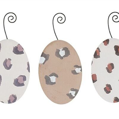 Pendant Egg Leoprint 3 ass. 20 cm PU 18