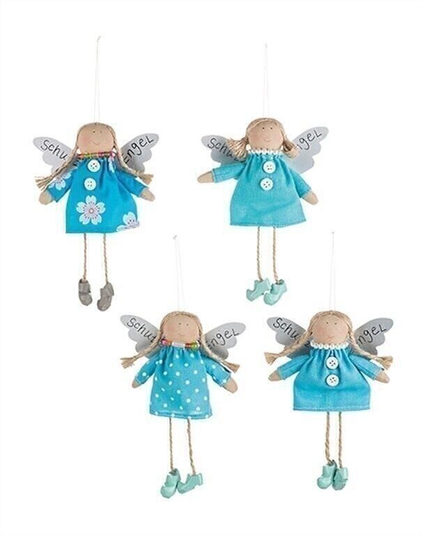 Schutzengel türkis 4 sort. 16 cm VE 24