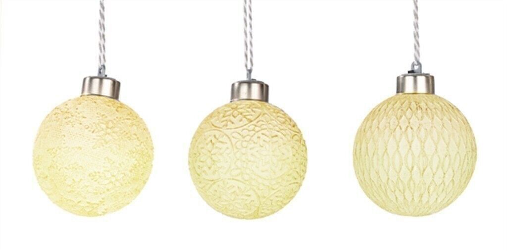 Palla di Natale con LED 8 cm 3 ass.PU 24