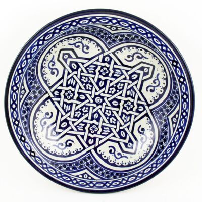 Cuenco de cerámica pintado a mano F011 de Marruecos