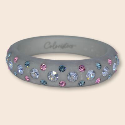 Bangle Catania in Argento with pink accents