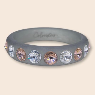Bangle Sassari in Argento with pink accents