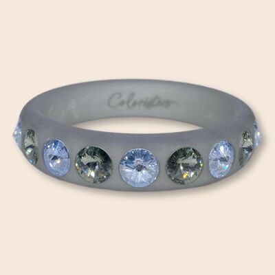Bangle Sassari in Argento with light blue accents