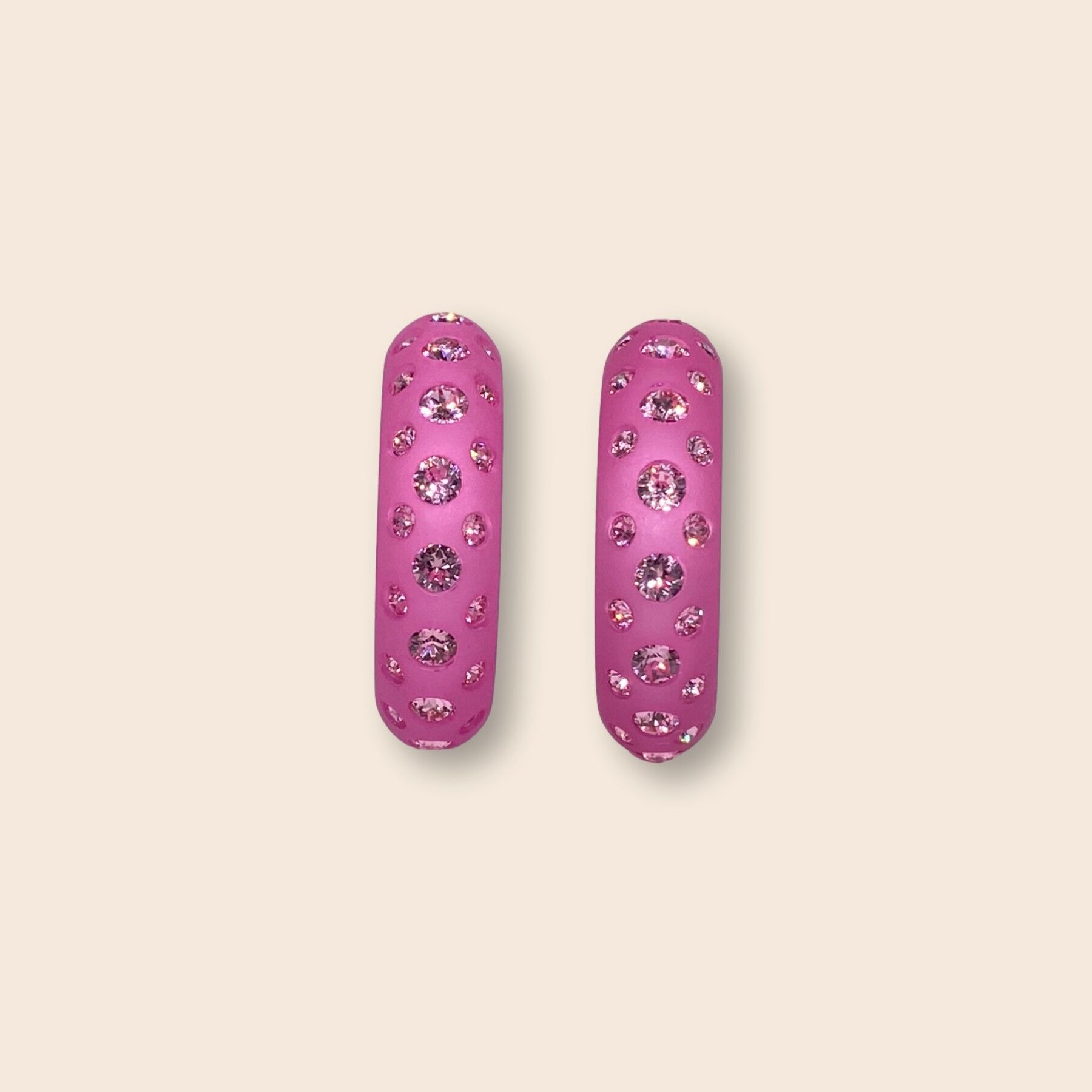 Pendientes de aro maxi Catania en rosa azalea