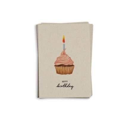 Carte de voeux anniversaire "Cupcake"