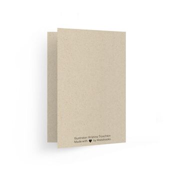 Carton d’invitation A6 en papier d’herbe durable – invitation 3