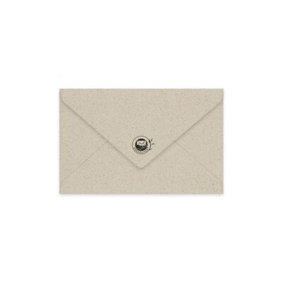 C6 envelopes made of grass paper - 25 pieces