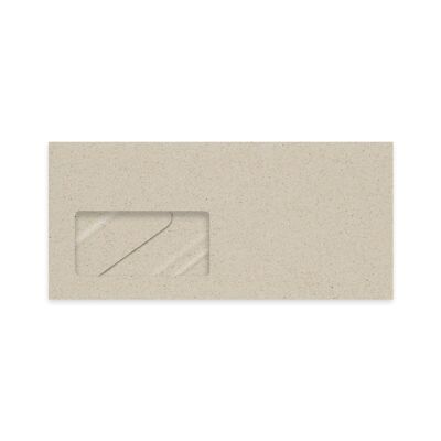 Long envelopes made of grass paper with viewing window - 25 pieces