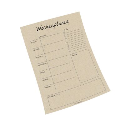 Agenda hebdomadaire A4 "Easy" - 54 feuilles