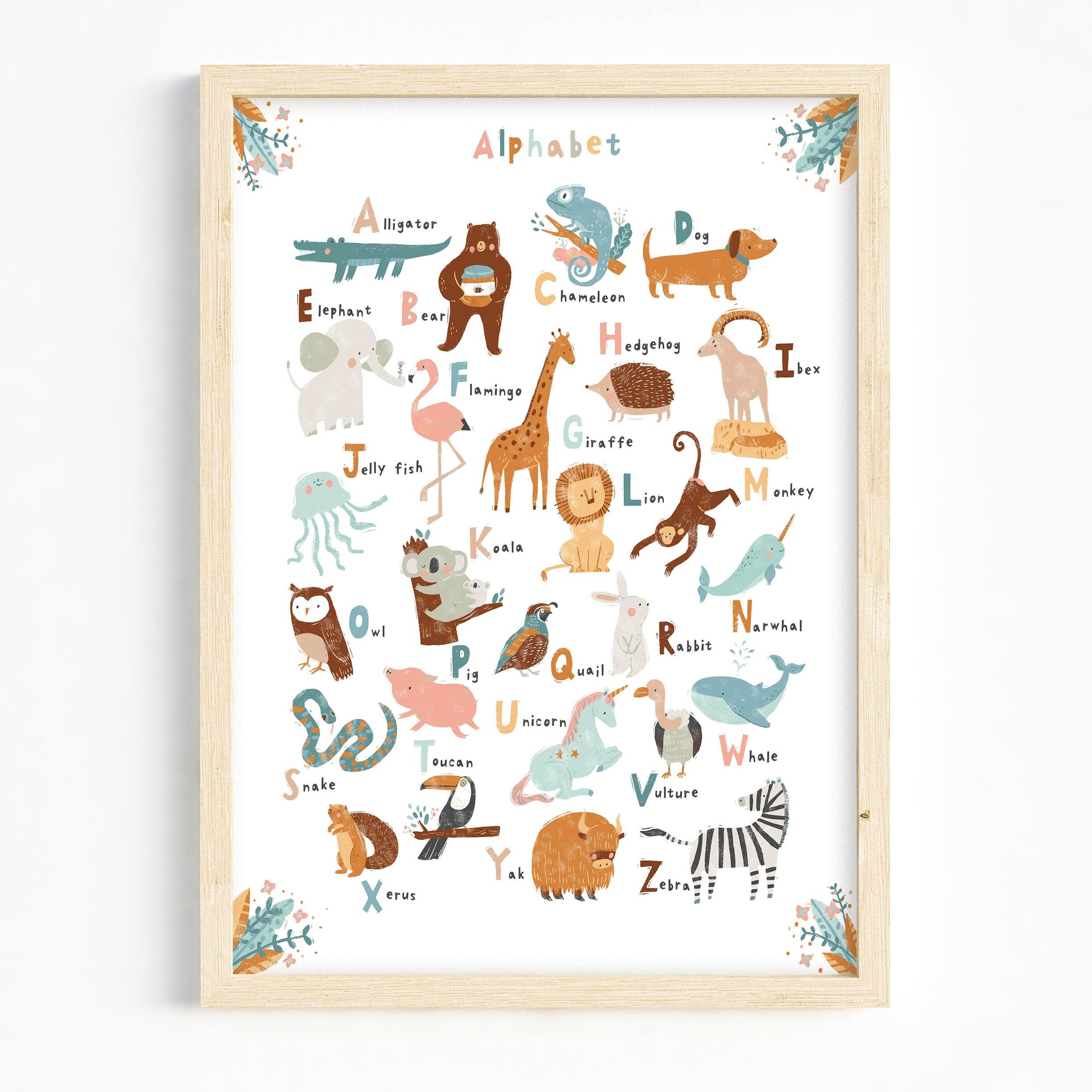 Impression d'art A3 / ABC Animals