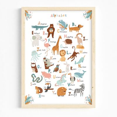 A3/ABC Animals art print