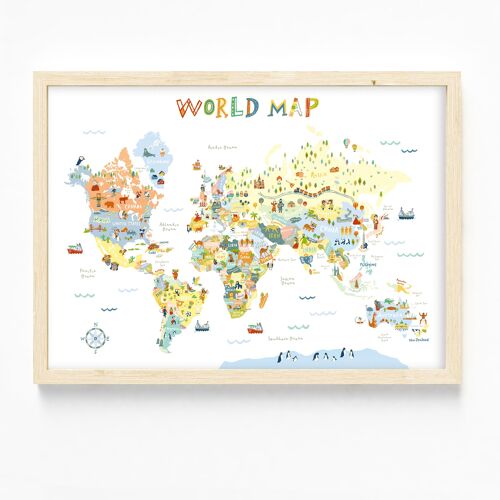 A3/ World Map art print