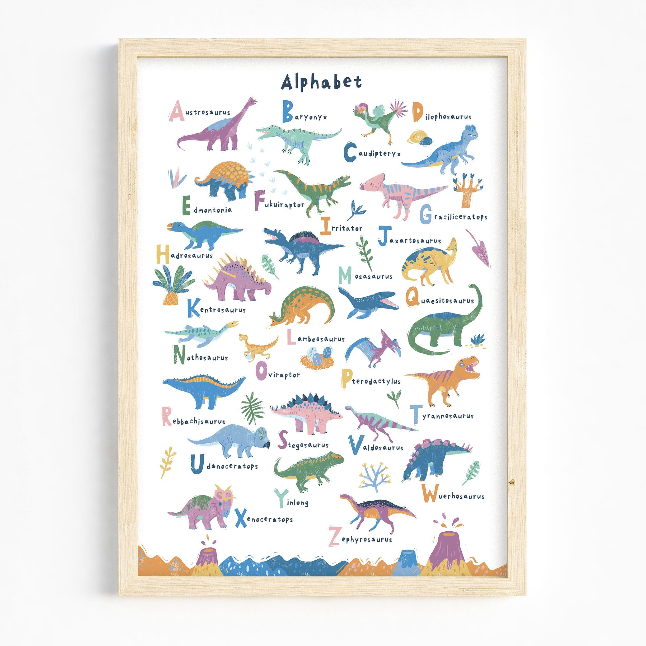 Impression artistique A3 / ABC Dinosaurus