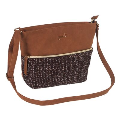 Bolso serraje camel  32X10X23