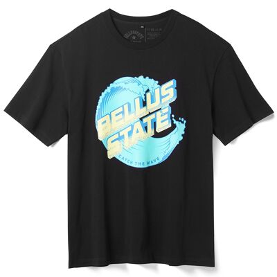 Unisex-T-Shirt aus Baumwolle mit Bellusstate-Wellenmotiv