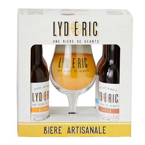 Coffret bières Lydéric 4x33cl + 1 verre