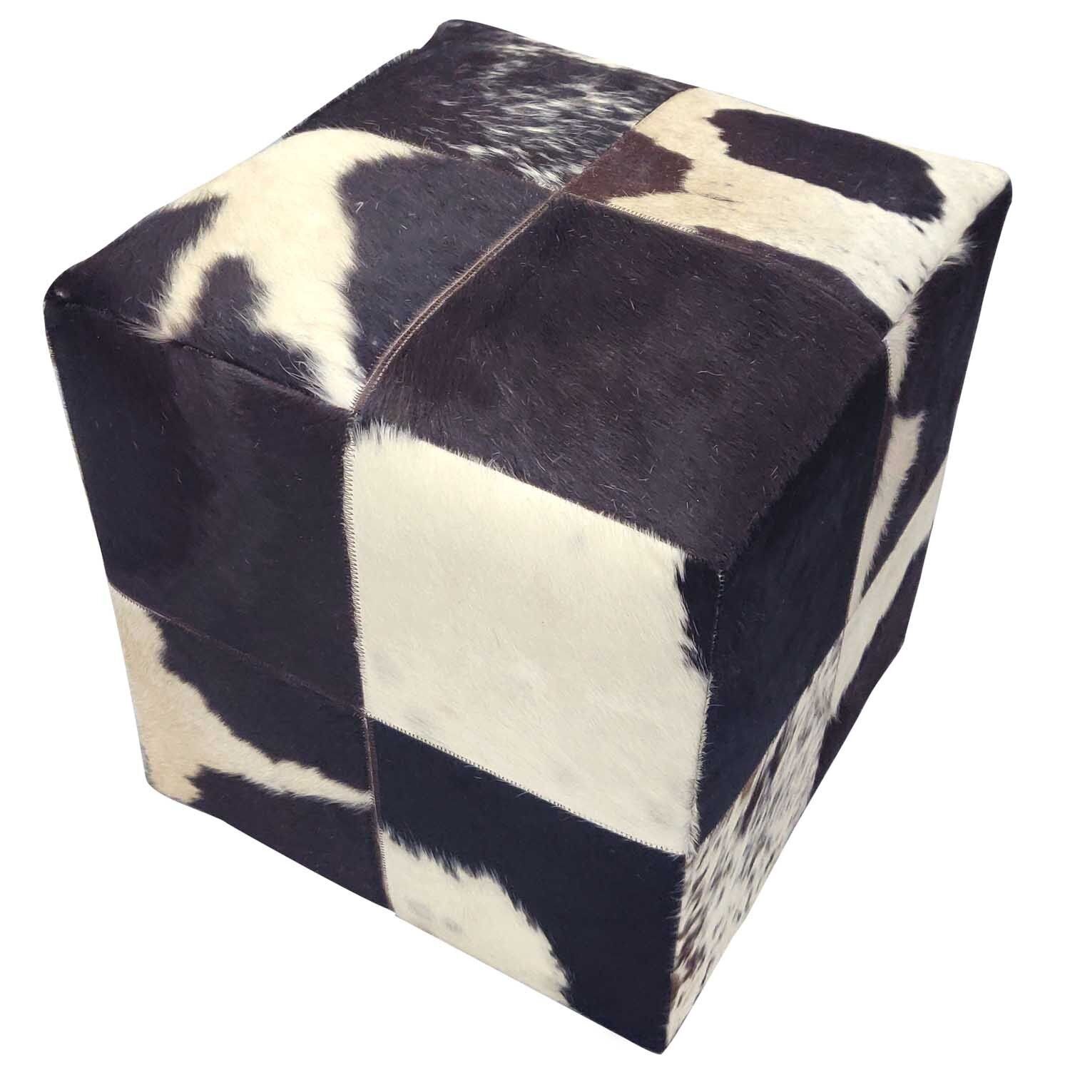 Sgabello in pelliccia patchwork Laya