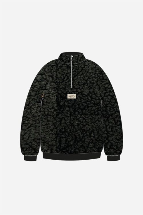 OG LOGO SHERPA HALFZIP BLACK