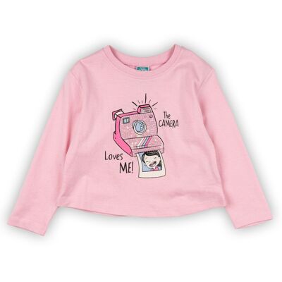 T-shirt rosa da bambina CAMARET
