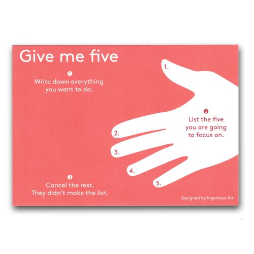 Give me five notepad