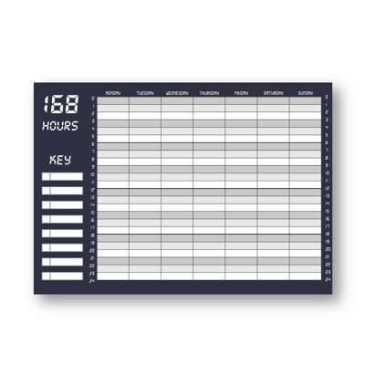 168 hours notepad