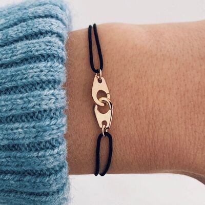 Pulsera mujer eslabones chapados en oro esposas / Pulsera amor amistad