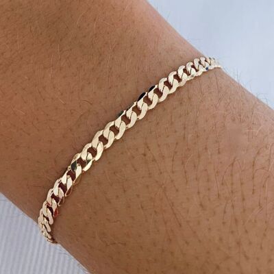 Gold plated chain bracelet / Women's thin chain bracelet