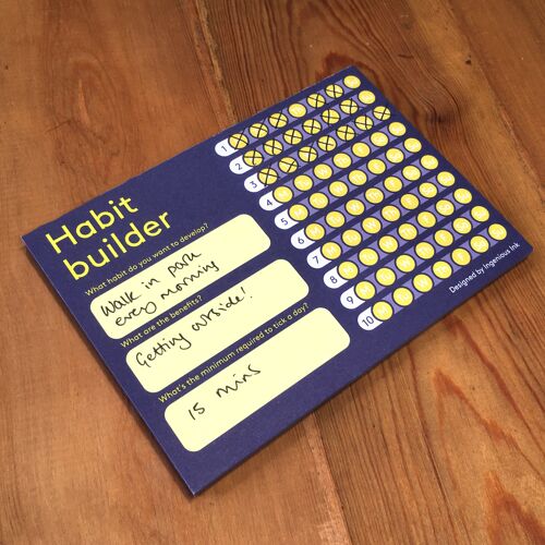 Habit builder notepad