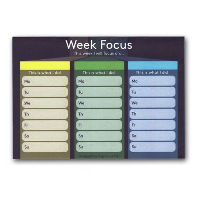Week focus notepad