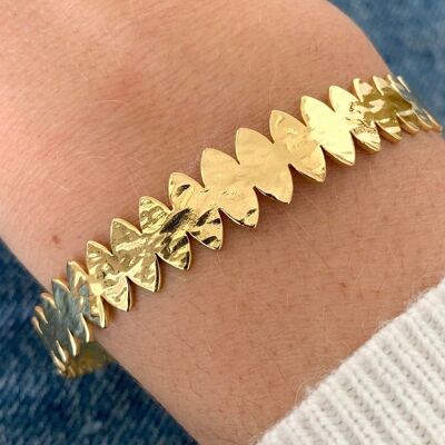 Stainless steel bangle bracelet / Golden woman bangle