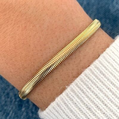 Tubogas serpentine chain stainless steel bracelet / golden woman bracelet / Snake chain