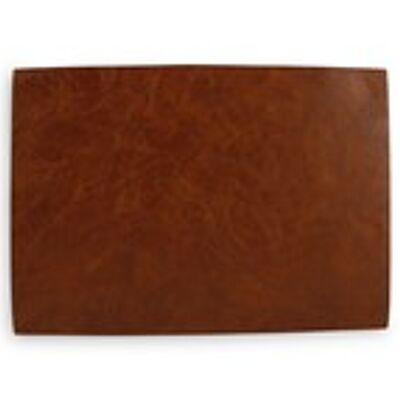 Placemat 43x30cm lederlook cognac vague Tabletop